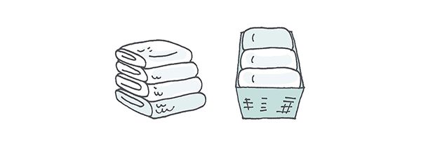 Marie Kondo folding method towels