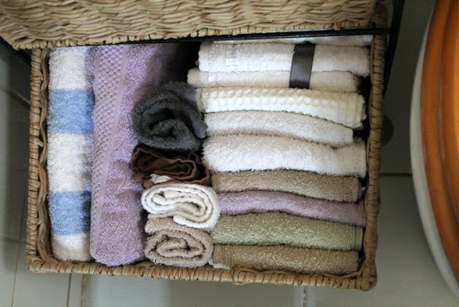 Marie Kondo folding Towels