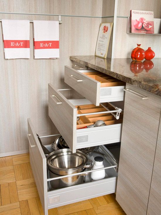 What do you store in kitchen drawers?