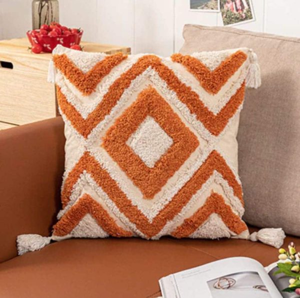 Geometric tufted Cushion Cover