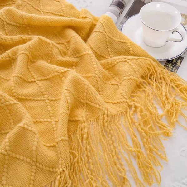 Soft Texture Knitted Sofa Blanket