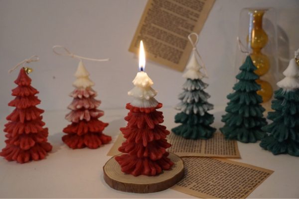 Handmade Organic Christmas Tree Candle