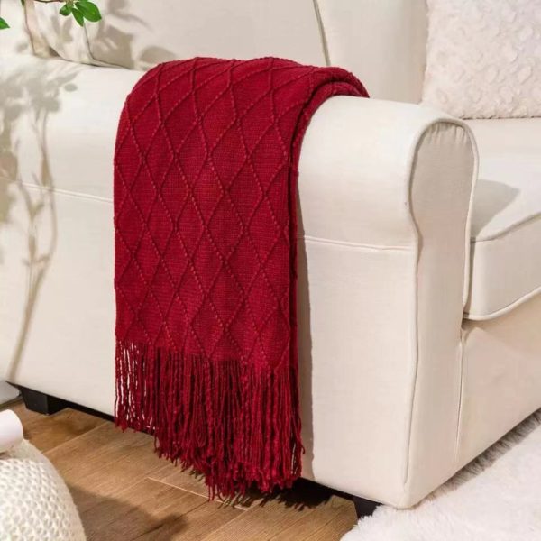 Soft Texture Knitted Sofa Blanket