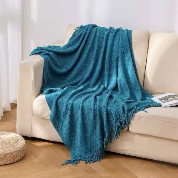 SOFT TEXTURE KNITTED SOFA BLANKET