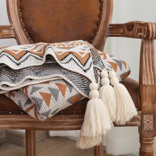 Tassel Knitted Blanket