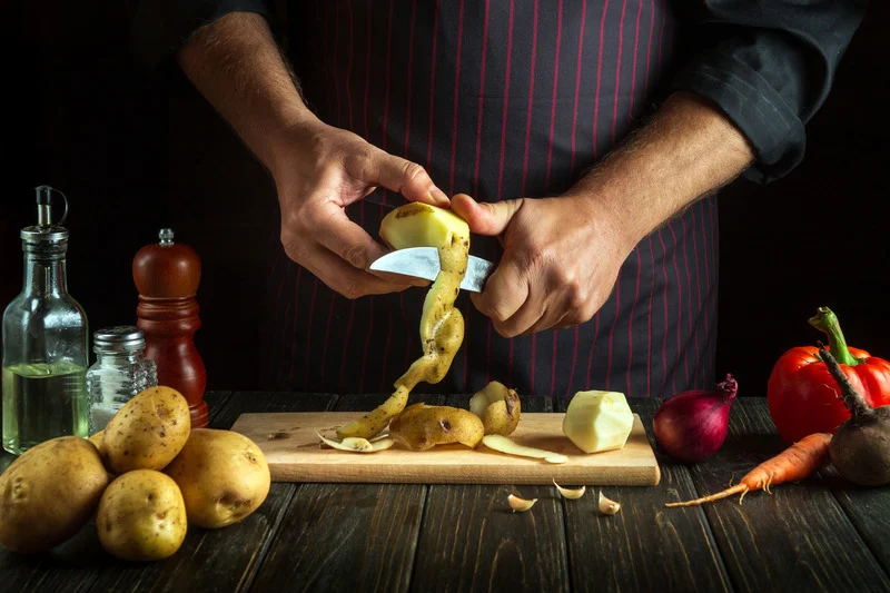 how to cut potatoes