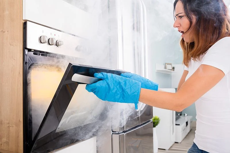 self cleaning oven smell