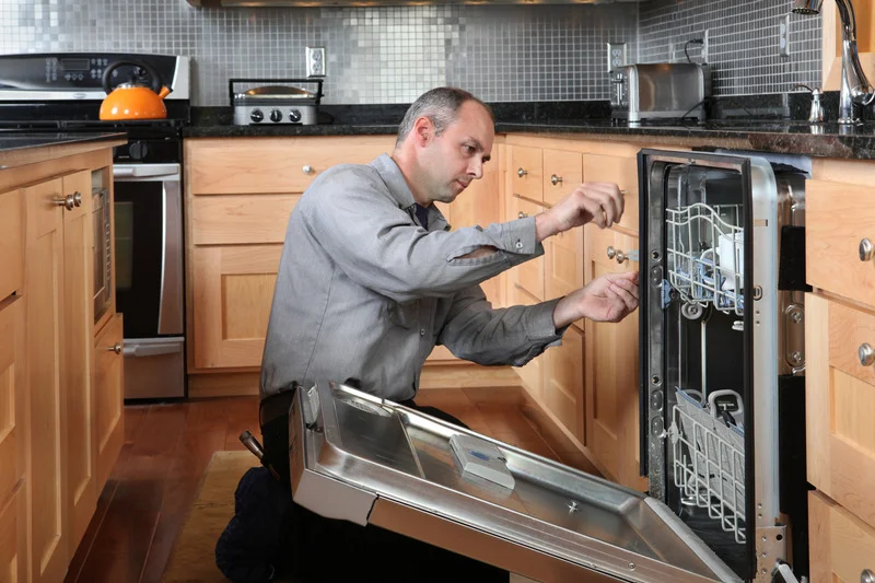 water in bottom of dishwasher when not in use