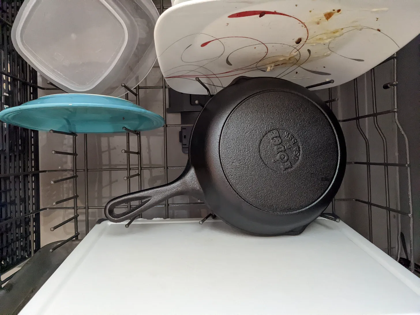 cast iron in dishwasher