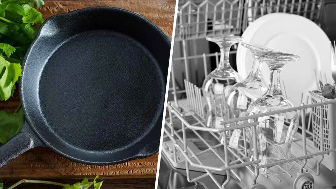 cast iron in dishwasher