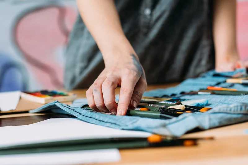 organizing art supplies