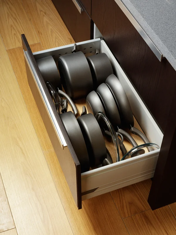 how to organize deep kitchen drawers