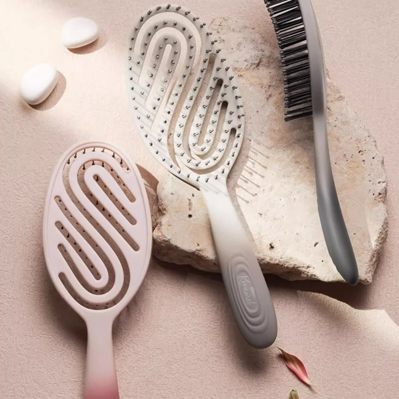 hollow wet hair comb