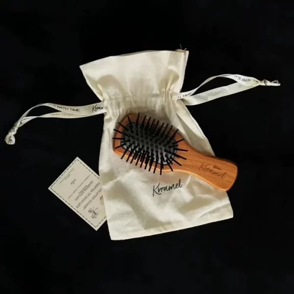 wood hair brush detangler