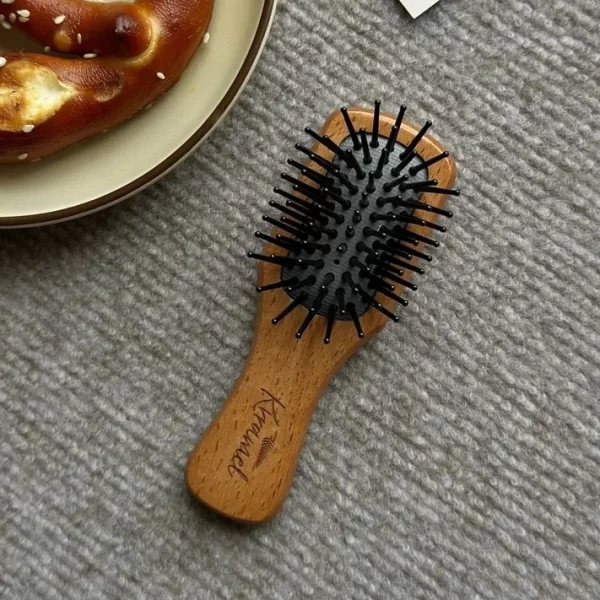 wood hair brush detangler