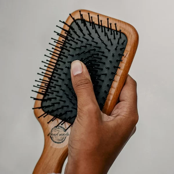 wood hair brush detangler