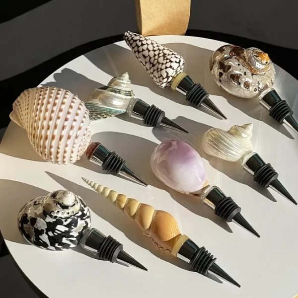 unique seashell wine bottle stopper