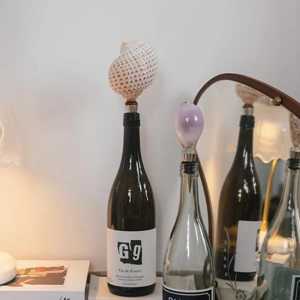 unique seashell wine bottle stopper