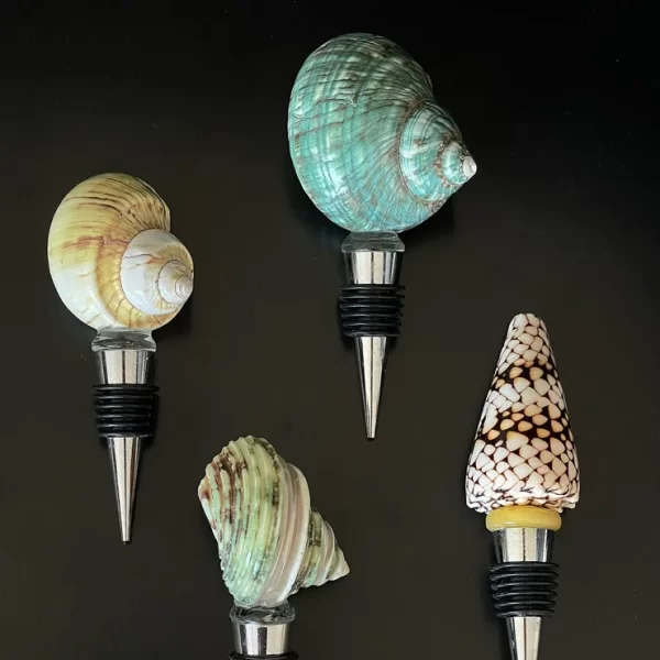 unique seashell wine bottle stopper