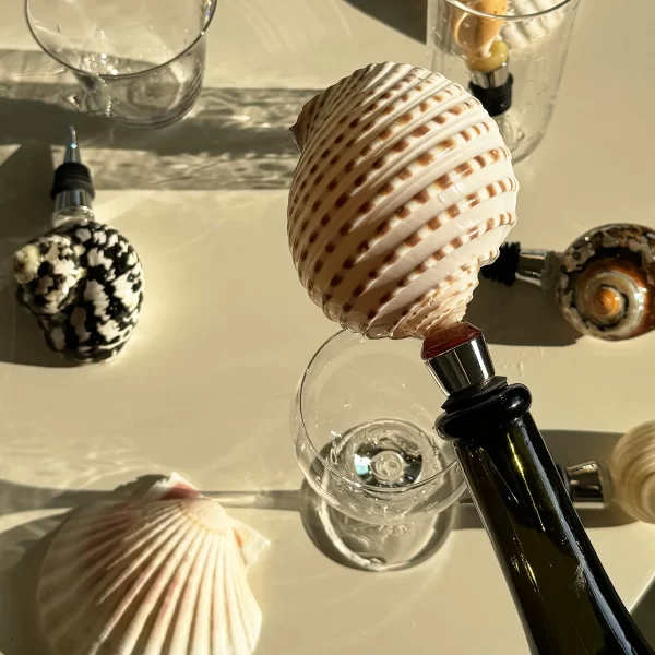 unique seashell wine bottle stopper