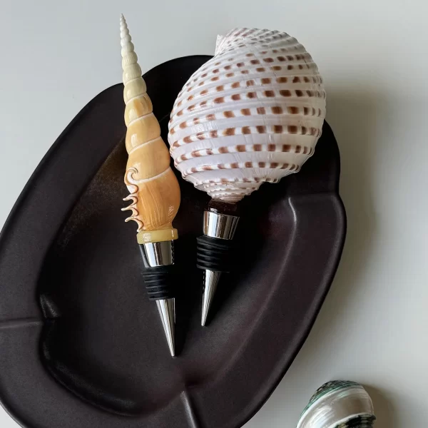 unique seashell wine bottle stopper