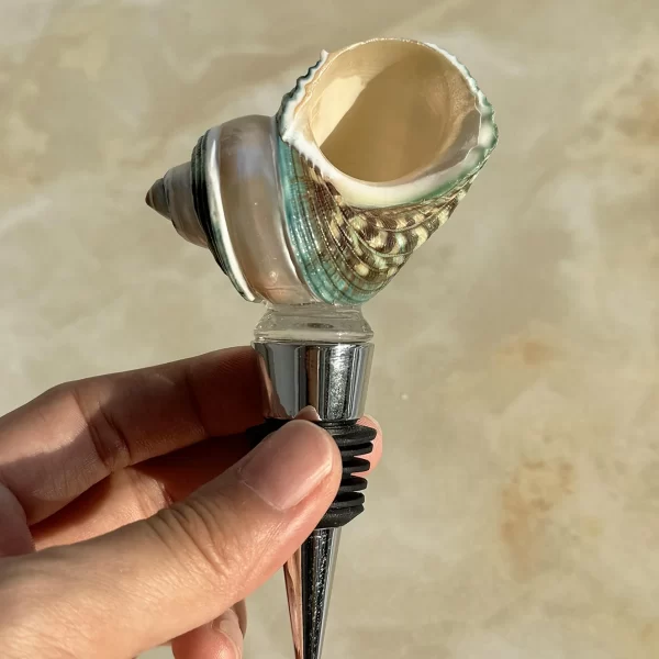 unique seashell wine bottle stopper