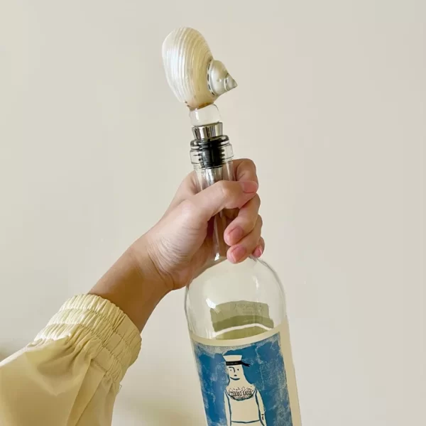 unique seashell wine bottle stopper