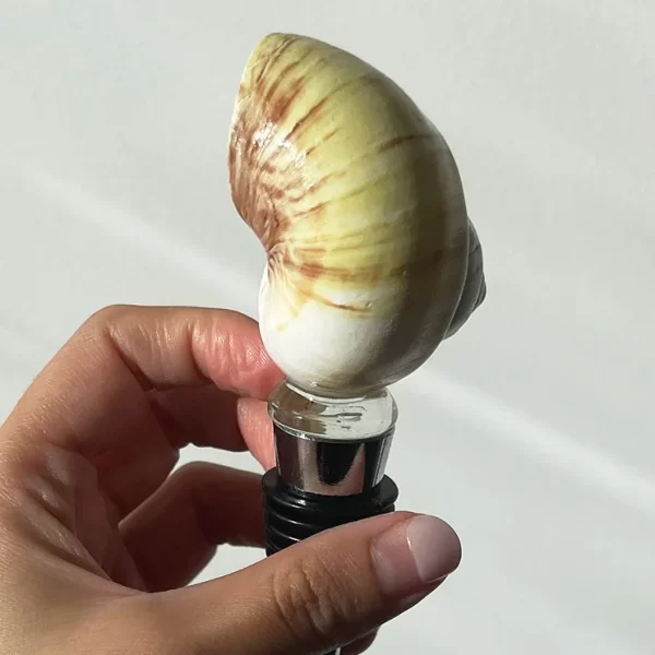 unique seashell wine bottle stopper