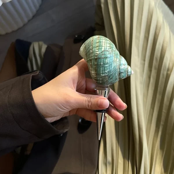 unique seashell wine bottle stopper