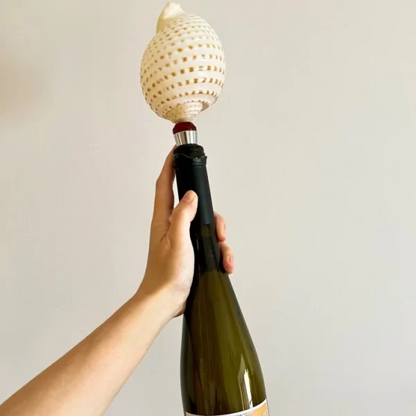 unique seashell wine bottle stopper