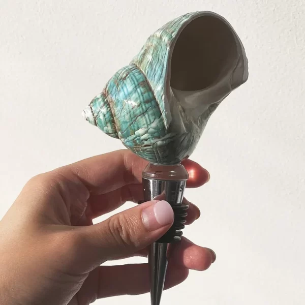 unique seashell wine bottle stopper