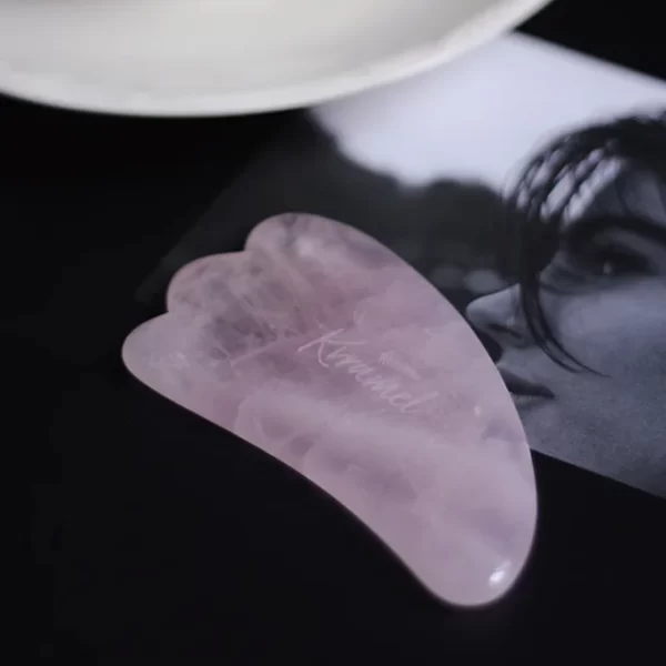 rose quartz gua sha tool for face and body